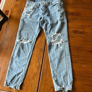 Mens ambercombie distressed jeans size 30w 30l